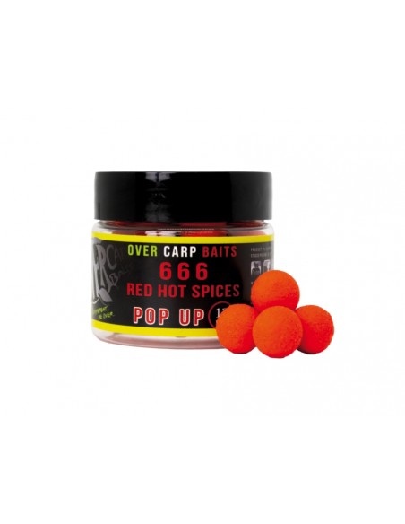 Over Carp Baits Pop Up 666 Red Hot Spices