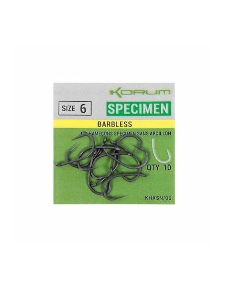 Korum Specimen Barbless Hook