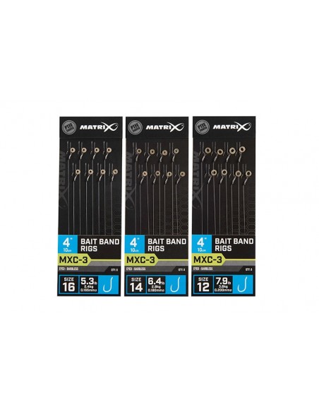 Matrix MXC-3 Barbless Bait Bands Rigs