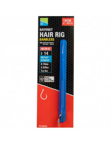 Preston MCB-B Bayonet Barbless Hair Rigs