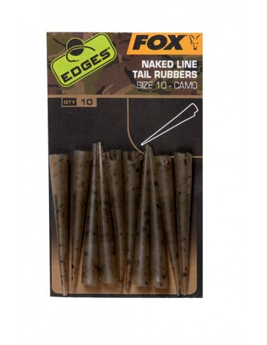 Fox Camo Naked Line Tail Rubbers Size 10