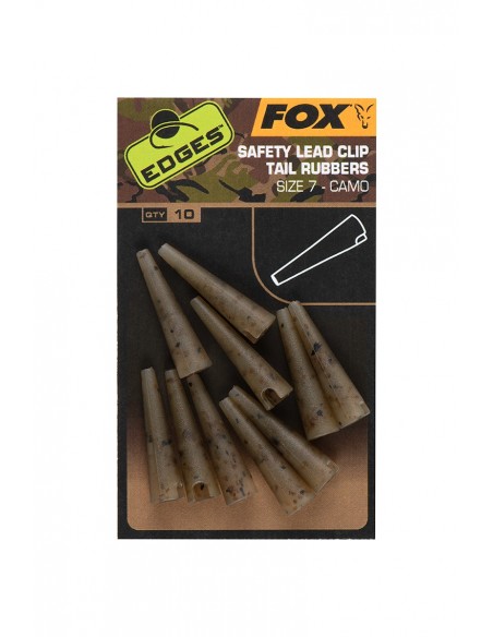 Fox Camo Safety Lead Clip Tail Rubbers Size 7