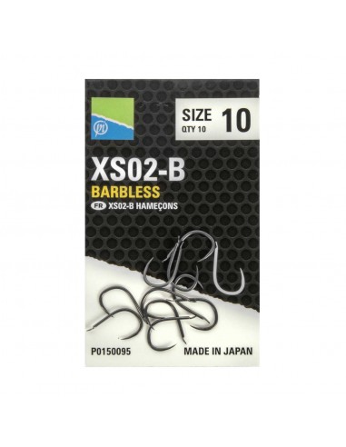 Preston XS02-B Spade Barbless Hooks