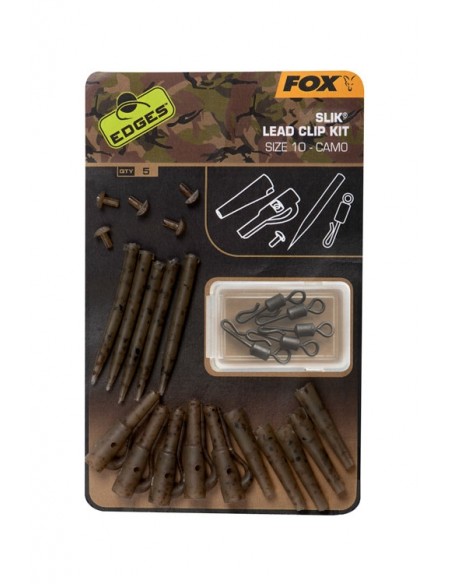 Fox Camo Slik Lead Clip Kit Size 10