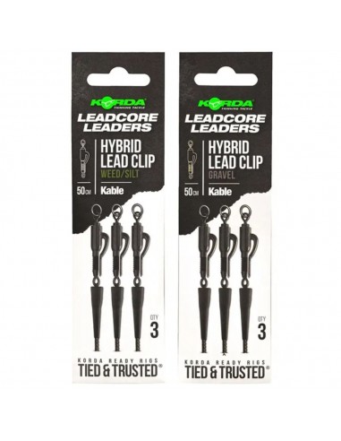 Korda Kable Leadcore Leader Hybrid Lead Clip 50cm