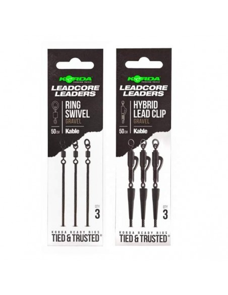 Korda Kable Leadcore Leader Ring Swivel 50cm