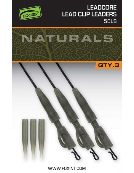 Fox Edges Naturals Leadcore Power Grip Lead Clip Leaders