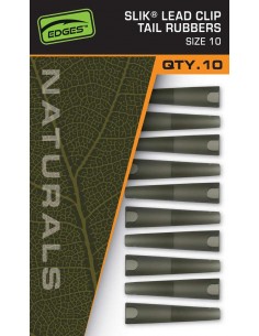 Fox Edges Naturals Slik Lead Clip Tail Rubber - Size 10