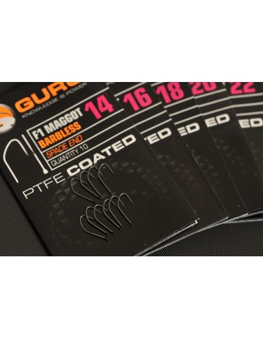 Guru F1 Maggot Hook Barbless Spade End
