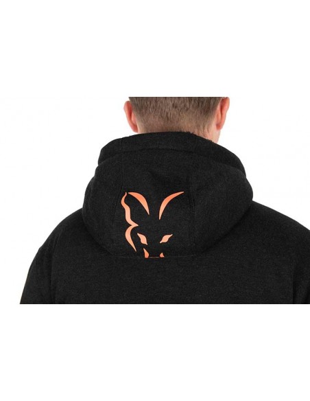 Fox Collection Sherpa Jacket Black & Orange