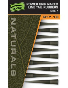 Fox Edges Naturals Power Grip Naked Line Tail Rubbers Size 7