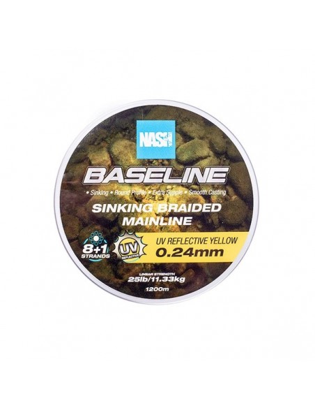 Nash Baseline Sinking Braid UV Yellow 1200MT