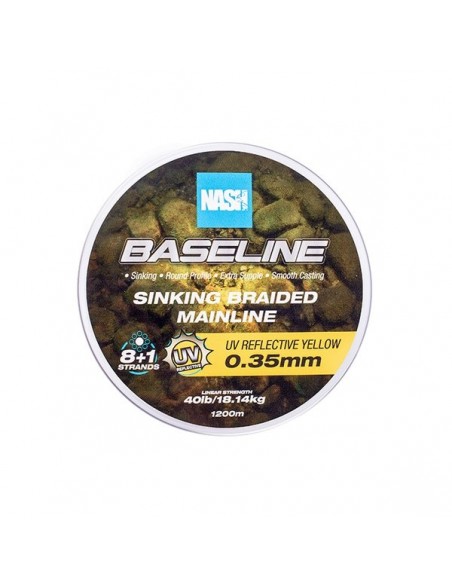 Nash Baseline Sinking Braid UV Yellow 1200MT