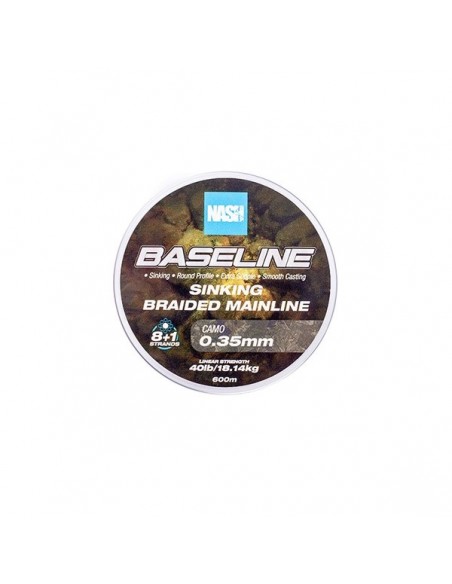 Nash Baseline Sinking Braid Camo 600 MT