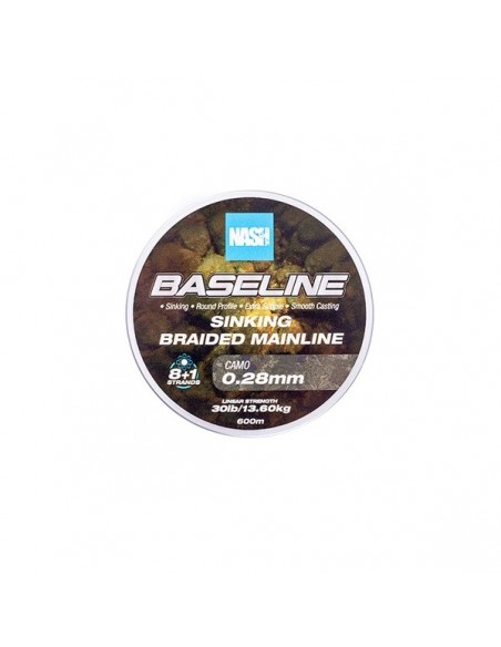 Nash Baseline Sinking Braid Camo 600 MT