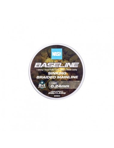 Nash Baseline Sinking Braid Camo 600 MT