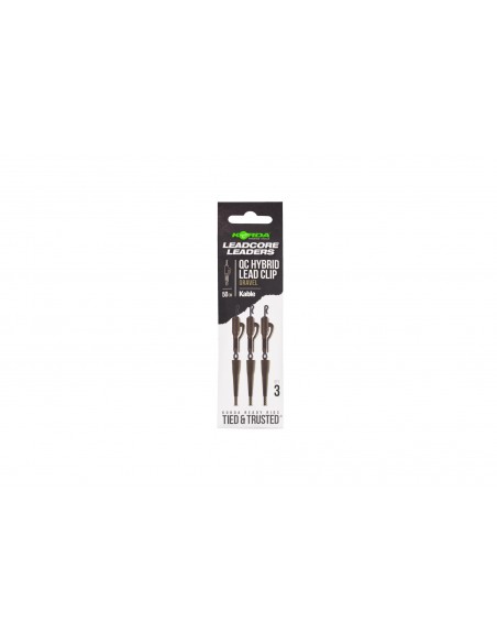 Korda  Kable Leadcore Leader Hybrid Lead Clip Qc Swivel 50cm
