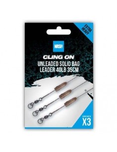 Nash Ready Tied Unleaded Solid Bag Leader 35cm