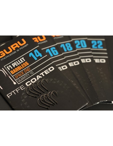 Guru F1 Pellet Hook Barbless Spade End