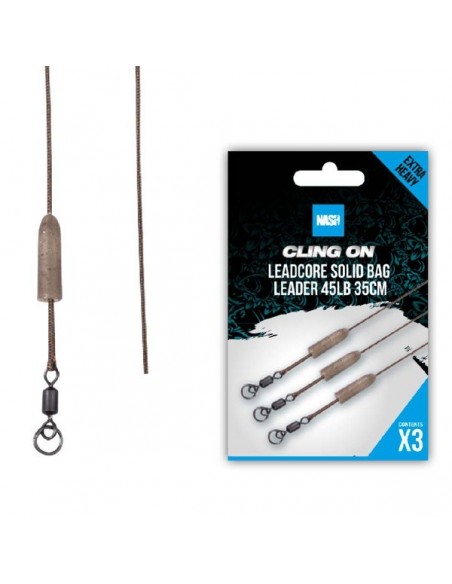 Nash Cling On Leadcore Solid Bag Leader 35cm