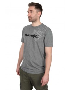 Matrix Hex Print T-Shirt Grey Marl 2