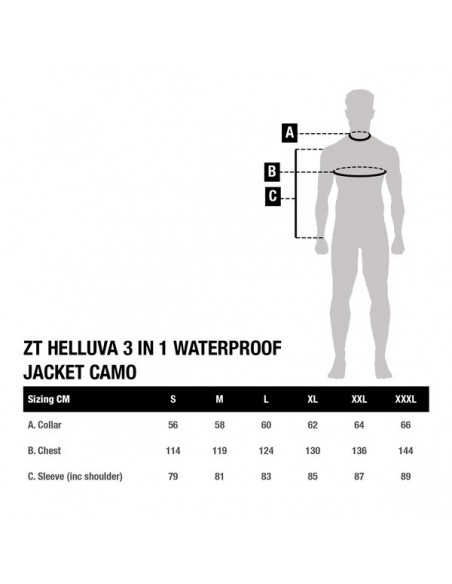 Nash Zt Helluva 3 In 1 Waterproof Jacket Camo