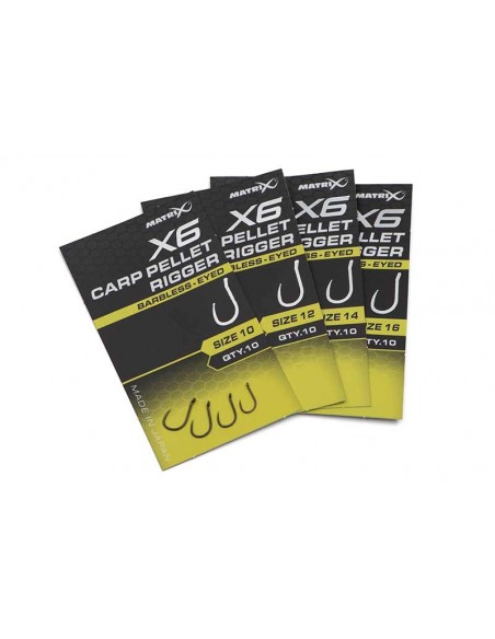 Matrix X6  Carp Pellet Rigger Hooks