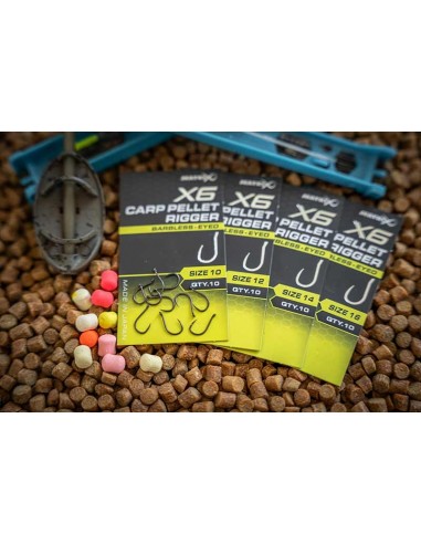 Matrix X6  Carp Pellet Rigger Hooks