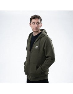 Nash Make It Happen Badge Zipped Hoodie Green