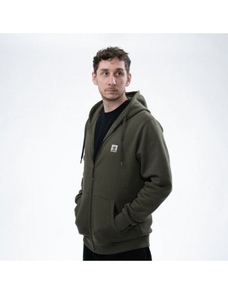 Nash Make It Happen Badge Zipped Hoodie Green