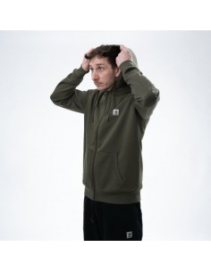 Nash Make It Happen Badge Zipped Hoodie Green 2