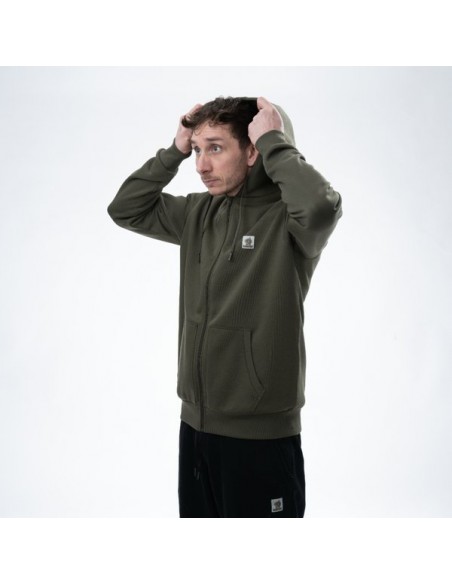 Nash Make It Happen Badge Zipped Hoodie Green