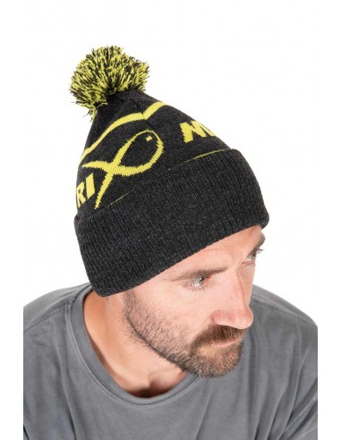 Matrix Lime Grey Bobble Hat