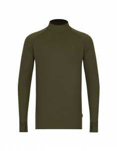 Korda Mock Neck Thermal Ls Shirt Dark Olive