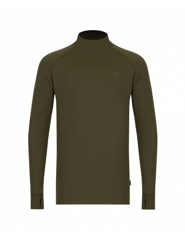 Korda Mock Neck Thermal Ls Shirt Dark Olive