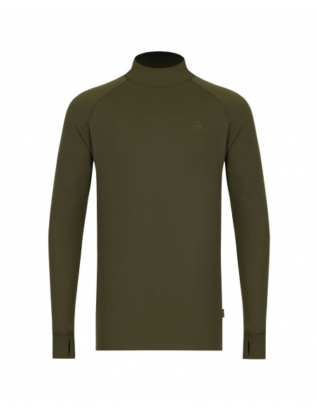 Korda Mock Neck Thermal Ls Shirt Dark Olive