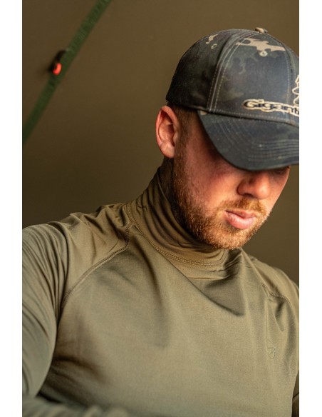 Korda Mock Neck Thermal Ls Shirt Dark Olive