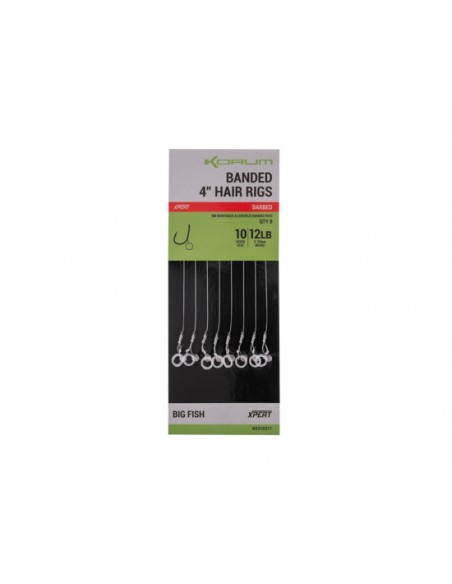 Korum Banded Hair Rigs Barbed