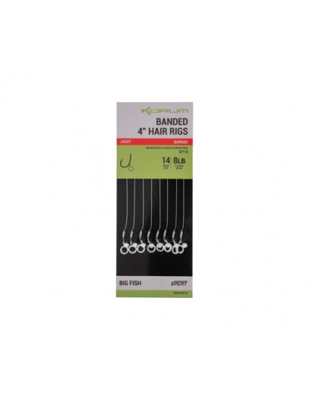 Korum Banded Hair Rigs Barbed