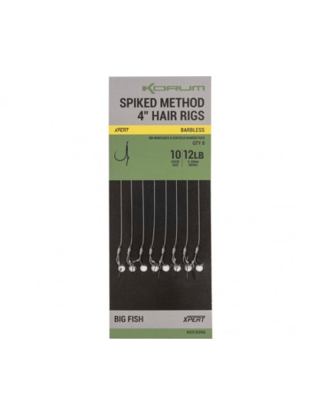 Korum Spiked Method Hair Rigs Barbless