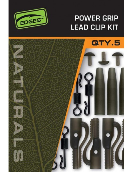 Fox Edges Naturals Power Grip Lead Clip Kit New
