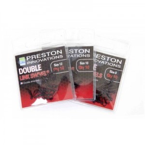 Preston Double Link Swivels Size 8