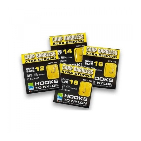 Preston Barbless Carp Xtra Strong Hooks