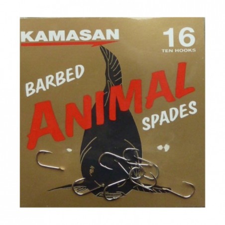 KAMASAN ANIMAL HOOKS SPADE BARBED